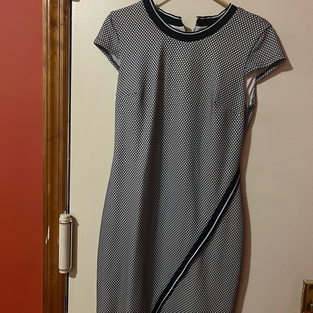 Tommy Hilfiger Asymmetrical Black and White Dress